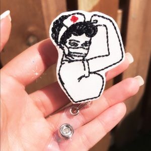 Super Nurse Badge Reel LPN MA